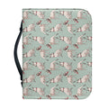 Laurel Green Bull Terrier Pattern Print Leather Bible Cover