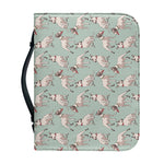 Laurel Green Bull Terrier Pattern Print Leather Bible Cover