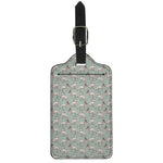 Laurel Green Bull Terrier Pattern Print Luggage Tag