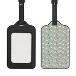 Laurel Green Bull Terrier Pattern Print Luggage Tag