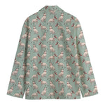Laurel Green Bull Terrier Pattern Print Men's Blazer