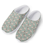 Laurel Green Bull Terrier Pattern Print Mesh Casual Shoes