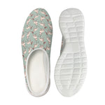 Laurel Green Bull Terrier Pattern Print Mesh Casual Shoes