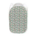 Laurel Green Bull Terrier Pattern Print Mesh Laundry Hamper