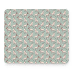 Laurel Green Bull Terrier Pattern Print Mouse Pad