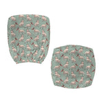 Laurel Green Bull Terrier Pattern Print Office Chair Cover