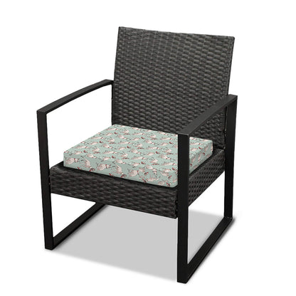 Laurel Green Bull Terrier Pattern Print Outdoor Seat Cushion Cover