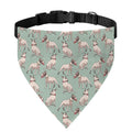 Laurel Green Bull Terrier Pattern Print Over The Collar Dog Bandana