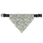 Laurel Green Bull Terrier Pattern Print Over The Collar Dog Bandana