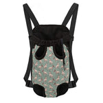 Laurel Green Bull Terrier Pattern Print Pet Carrier Backpack