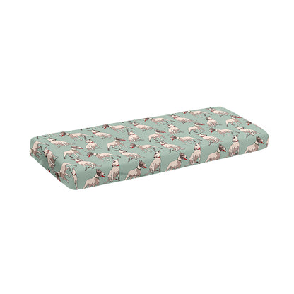 Laurel Green Bull Terrier Pattern Print Piano Keyboard Cover