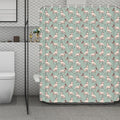 Laurel Green Bull Terrier Pattern Print Polyester Shower Curtain