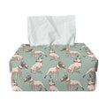 Laurel Green Bull Terrier Pattern Print Rectangle Tissue Box Cover