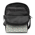 Laurel Green Bull Terrier Pattern Print Rectangular Crossbody Bag