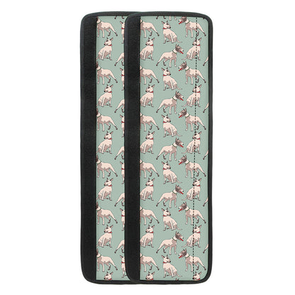 Laurel Green Bull Terrier Pattern Print Refrigerator Handle Covers