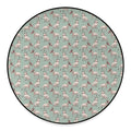 Laurel Green Bull Terrier Pattern Print Round Floor Mat