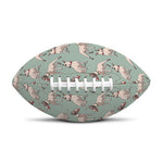Laurel Green Bull Terrier Pattern Print Rugby Ball