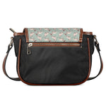 Laurel Green Bull Terrier Pattern Print Saddle Bag