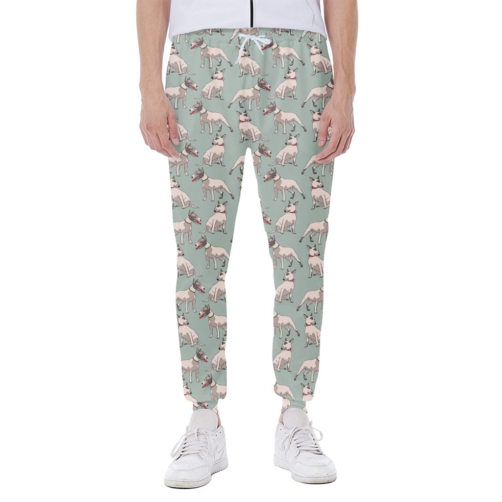 Laurel Green Bull Terrier Pattern Print Scuba Joggers