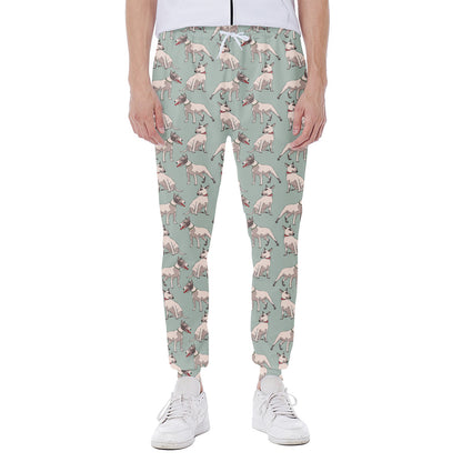 Laurel Green Bull Terrier Pattern Print Scuba Joggers