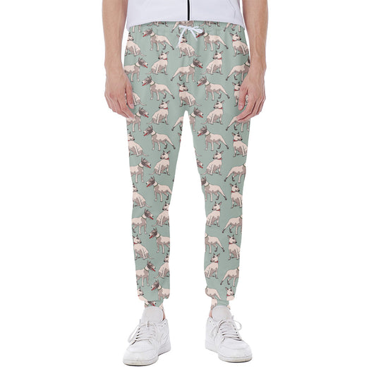 Laurel Green Bull Terrier Pattern Print Scuba Joggers