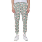 Laurel Green Bull Terrier Pattern Print Scuba Joggers