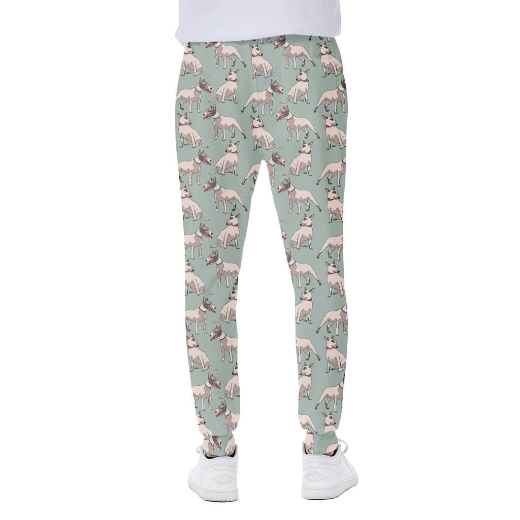 Laurel Green Bull Terrier Pattern Print Scuba Joggers