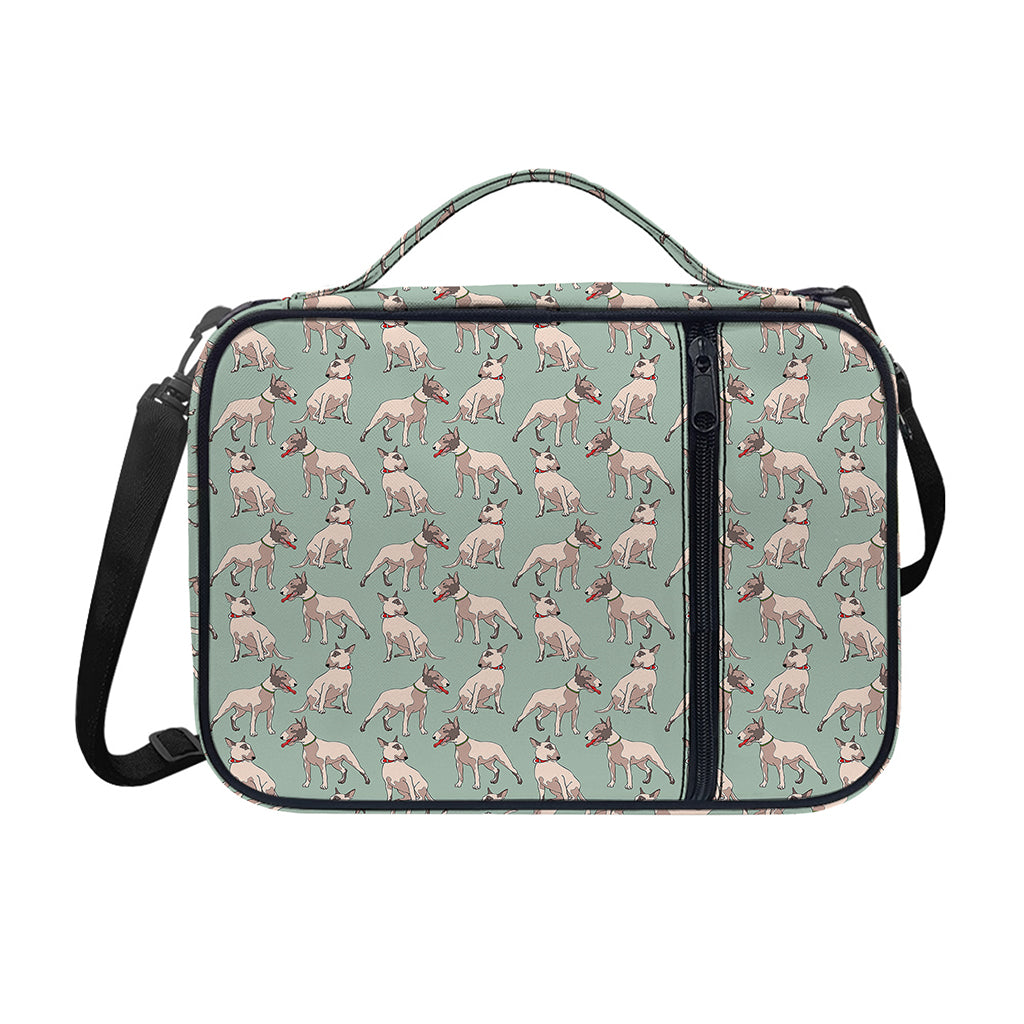 Laurel Green Bull Terrier Pattern Print Shoulder Strap Bible Bag