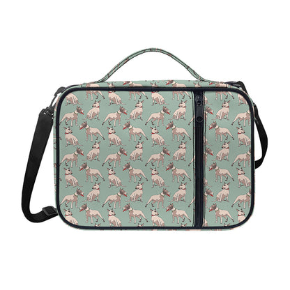 Laurel Green Bull Terrier Pattern Print Shoulder Strap Bible Bag