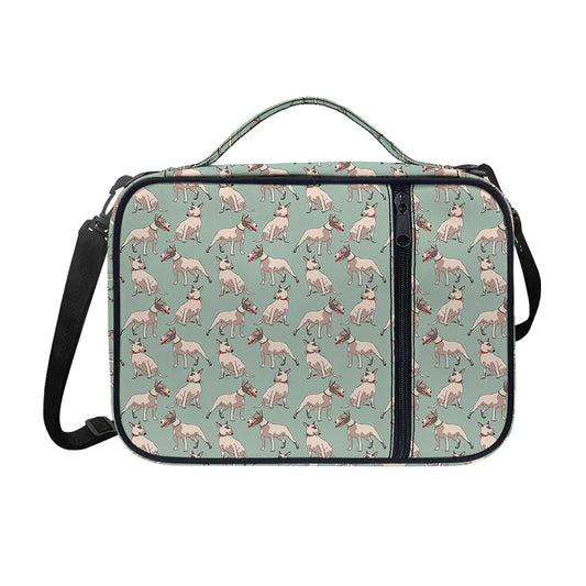 Laurel Green Bull Terrier Pattern Print Shoulder Strap Bible Bag