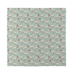 Laurel Green Bull Terrier Pattern Print Silk Bandana