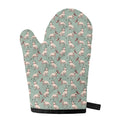 Laurel Green Bull Terrier Pattern Print Single Oven Mitt