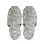 Laurel Green Bull Terrier Pattern Print Slippers