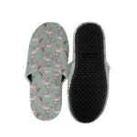 Laurel Green Bull Terrier Pattern Print Slippers