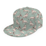 Laurel Green Bull Terrier Pattern Print Snapback Cap
