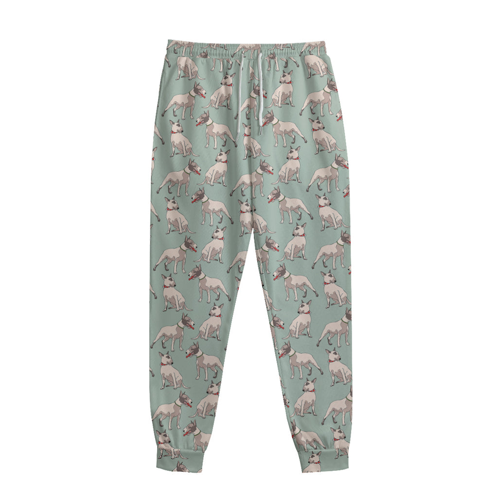 Laurel Green Bull Terrier Pattern Print Sweatpants