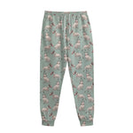 Laurel Green Bull Terrier Pattern Print Sweatpants