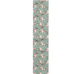 Laurel Green Bull Terrier Pattern Print Table Runner