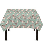 Laurel Green Bull Terrier Pattern Print Tablecloth