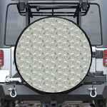Laurel Green Bull Terrier Pattern Print Tire Cover