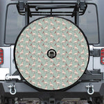 Laurel Green Bull Terrier Pattern Print Tire Cover With Camera Hole