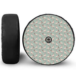 Laurel Green Bull Terrier Pattern Print Tire Cover With Camera Hole