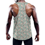 Laurel Green Bull Terrier Pattern Print Training Tank Top