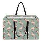 Laurel Green Bull Terrier Pattern Print Utility Tote Bag