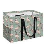 Laurel Green Bull Terrier Pattern Print Utility Tote Bag
