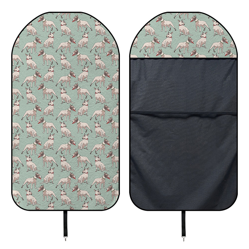 Laurel Green Bull Terrier Pattern Print Waterproof Car Seat Cover