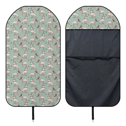 Laurel Green Bull Terrier Pattern Print Waterproof Car Seat Cover