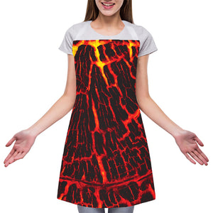 Lava Burning Print Adjustable Apron