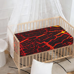 Lava Burning Print Baby Crib Sheet
