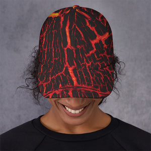 Lava Burning Print Baseball Cap